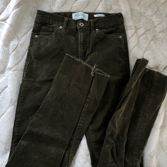 Pants - green corduroy pants